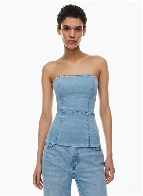 aritzia denim top